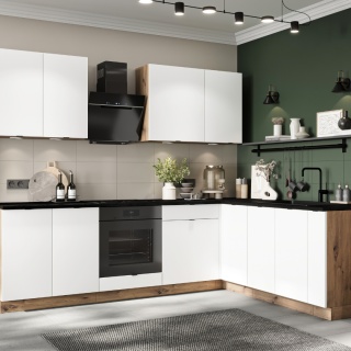 Zestaw mebli kuchennych GIANNA 2.00 / 2.60 kolor biała alaska