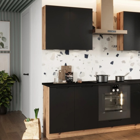 Zestaw mebli kuchennych ISABEL 2.00 / 2.60 kolor czarny groszek