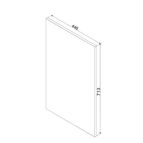 Front do zmywarki 45 cm panel zakryty GIANNA biała alaska