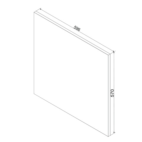 Front do zmywarki 60 cm panel odkryty ANIKA grafit