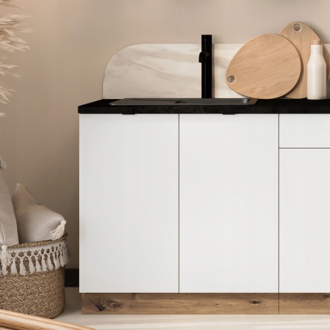 Front do zmywarki 60 cm panel odkryty GIANNA biała alaska