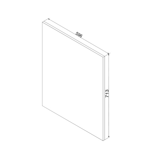Front do zmywarki 60 cm panel zakryty ANIKA dąb artisan