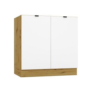 Szafka kuchenna dolna 80 cm z półką GIANNA biała alaska