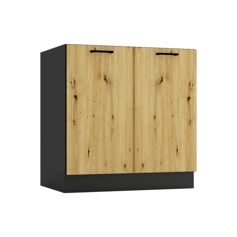 Szafka kuchenna dolna zlewowa 80 cm ANIKA dąb artisan