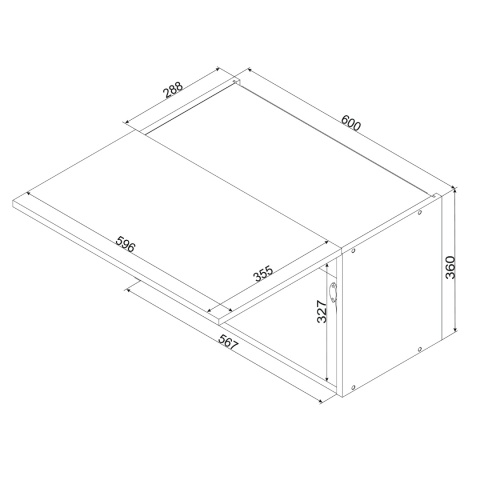 Szafka kuchenna górna okapowa 60 cm ANIKA grafit